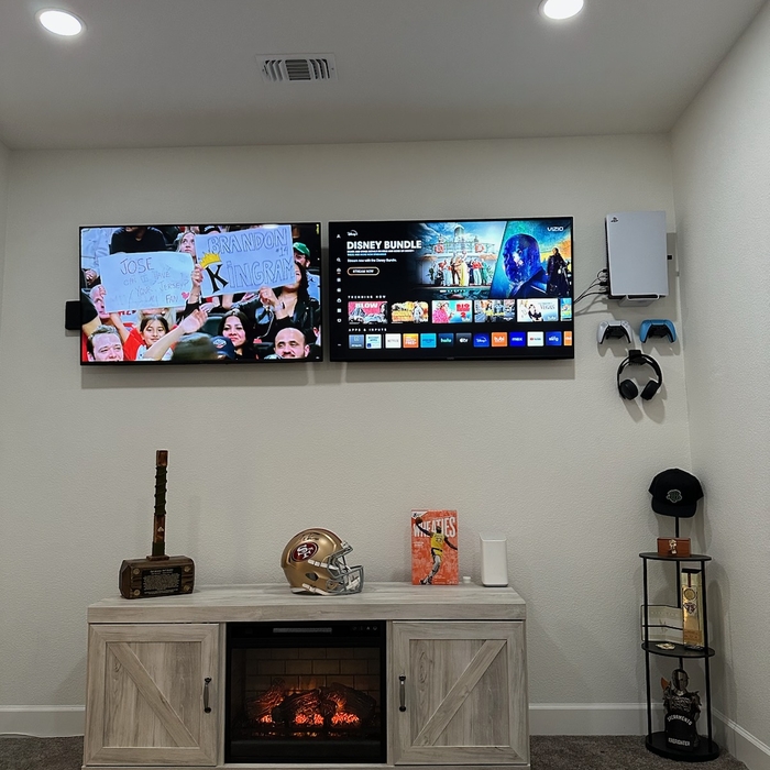 TV Mounts and Lighting Addition