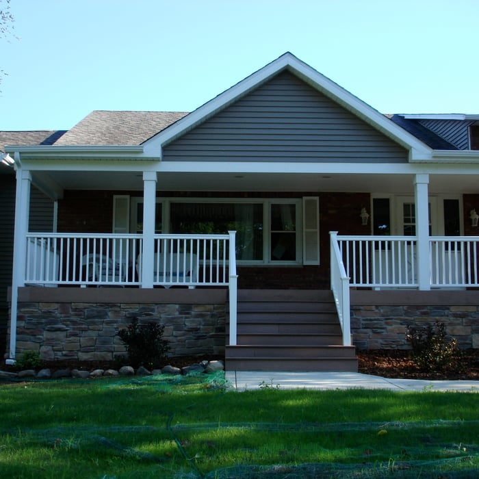 Finished front of remodeled home