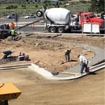 Pouring site sidewalks