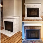 Faux Fireplace and home painted