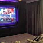 Home Theatre TV Install w Mood Lighting