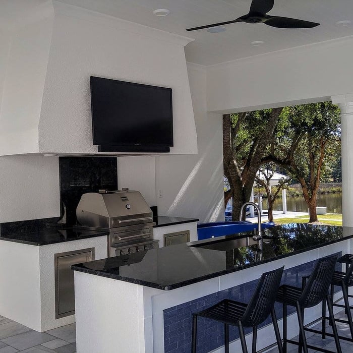 Outdoor Kitchen TV Install