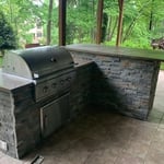 Custom L-Shaped Outdoor Kitchen Fully Installed