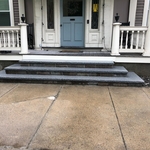3 sizes steps with granite on top.