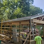 Large 2 car garage