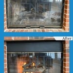 Fireplace Glass Cleaning