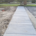 Sidewalk in front of office building
