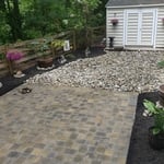 patio & river rock view