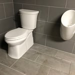 ADA toilet and waterless urinal by Kohler