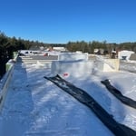 New construction complex -rubber roofing