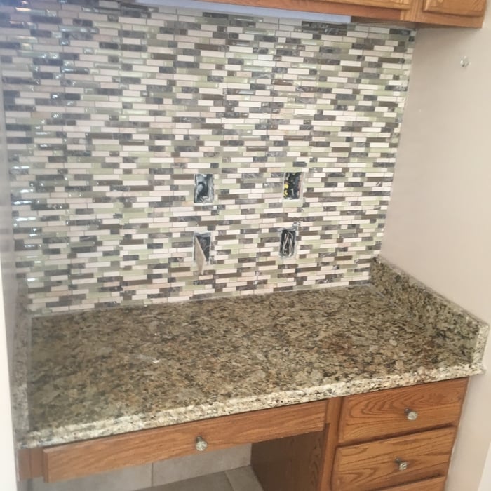 Tile Back Splash kitchen nook