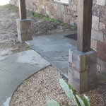 columns and finished wainscot