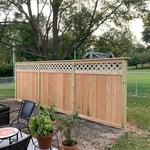 6 ft lattice top fence