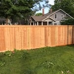 6 ft wood fence with cap and trim