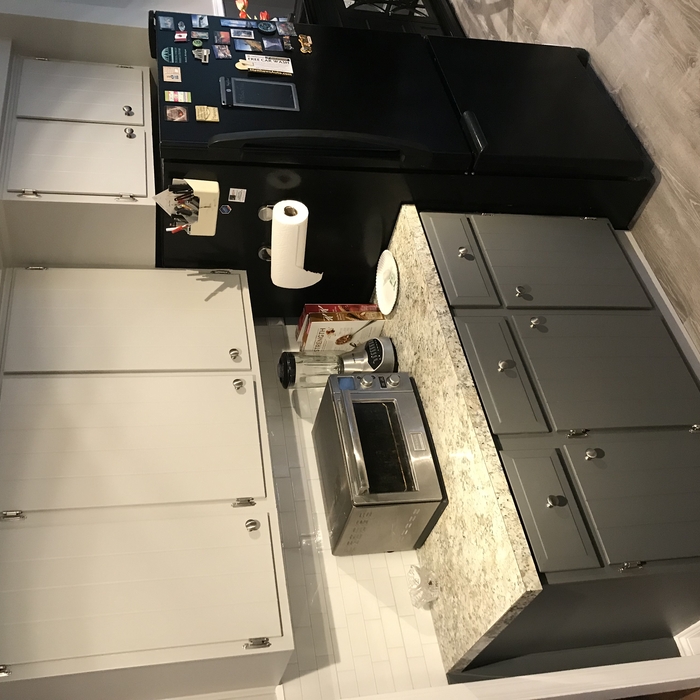 Custom countertop and subway tile backsplash