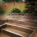 stamped/ colored concrete