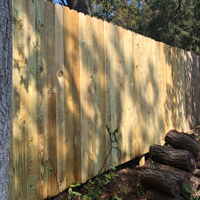 Wood fence