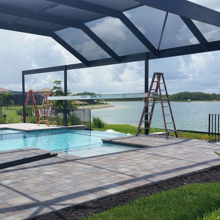 Progress Photo of Pool Enclosure