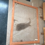 window frame being glued together