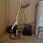 2 new sump pumps with back up