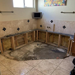 Removal of jacuzzi tub an
