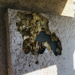 6" hole in stucco