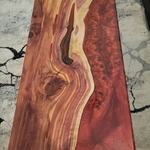 Western Red Cedar and red resin with Maple legs