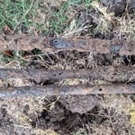 Galvanized gas pipe