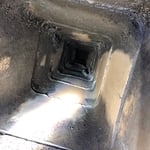 Cracked flue liner