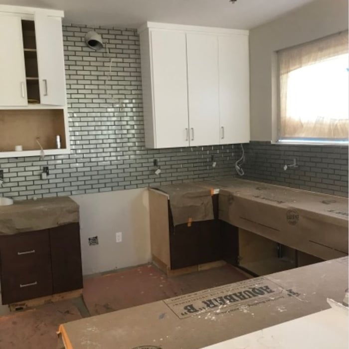 Another tiled backsplash completed