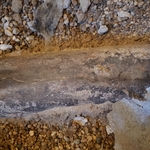 Cracked sewer pipe