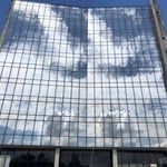 After exterior window cleaning