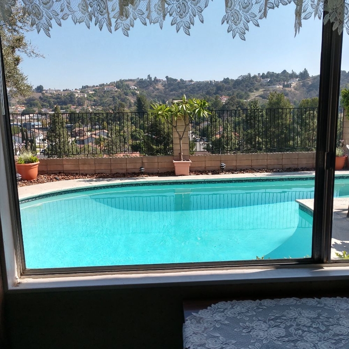 Great view of backyard!