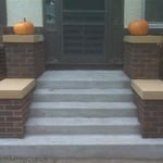 Brick ledges with Stone Top