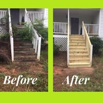 Overgrowth and fresh stairs...