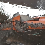 Sewer pipe locate breakage in 6" pipe