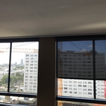 Roller shade screens with a 4 inch facia