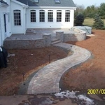 Raised patio &walkway