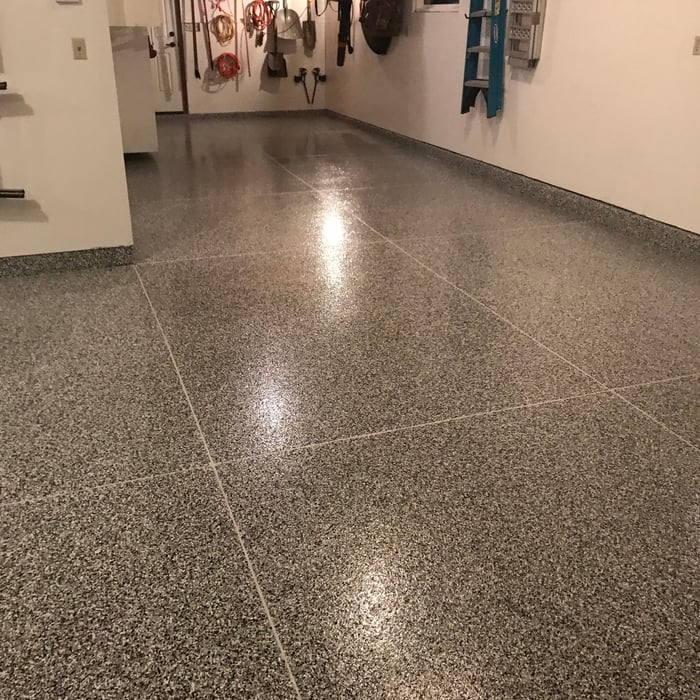 polyaspartic floor system with 20year warranty