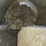 Dust out from the ductwork