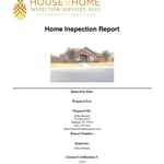 Inspection Report Cover Page