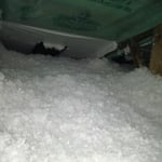 Attic after blow in insulation was added