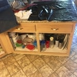 Refinish cabinet job