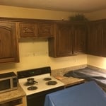 Refinish cabinet job