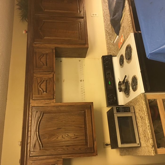 Refinish cabinet job
