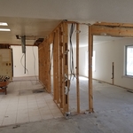 Completely removed old kitchen and replaced New