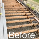 Old Decking and railing removed