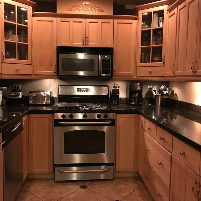 Custom kitchen with Maple cabinets