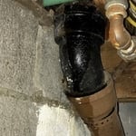 Leaking 4" Cast Iron Connection