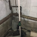 Old 4" Cast Iron sewer line.